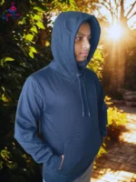 (Navy blue Solid hoodie)