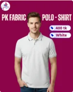 China PK Fabric polo shirt (White)